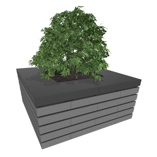 Moodul Afdeksteen 60x15x7,5 Black