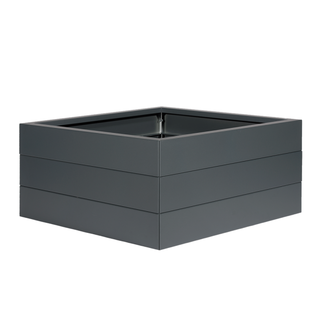 Bloembak antraciet 120x120x42 cm
