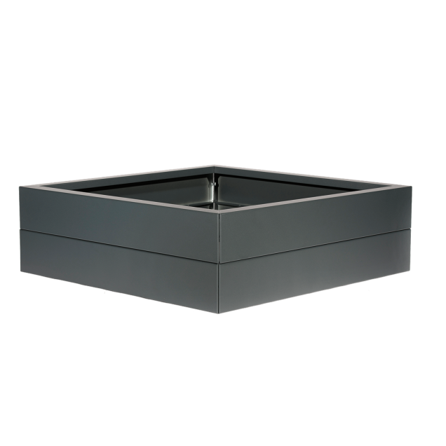 Bloembak antraciet 120x120x42 cm