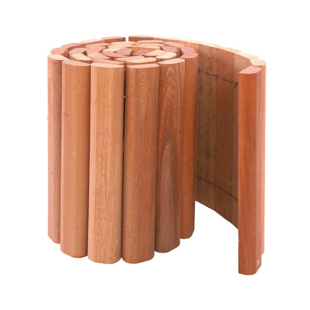 Hardhouten rolborder Ø4,5x30x180 cm