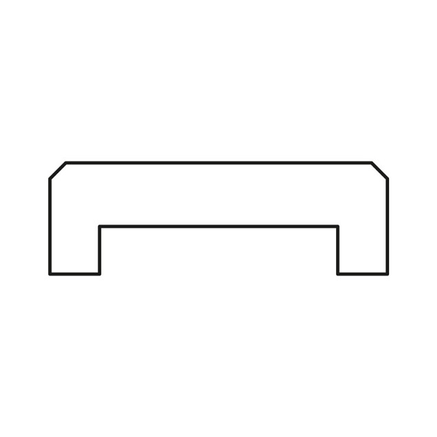Douglas geschaafde afdeklat met sponning (6x1.2 cm) 2.8x8.5x180 cm, onbehandeld