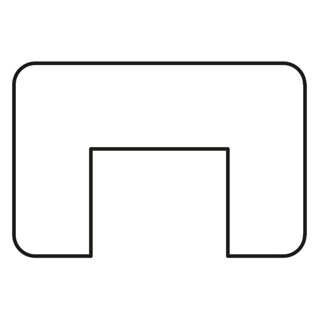 Hardhouten geschaafde damwandregel met sponning, 4.5x6.8x200 cm