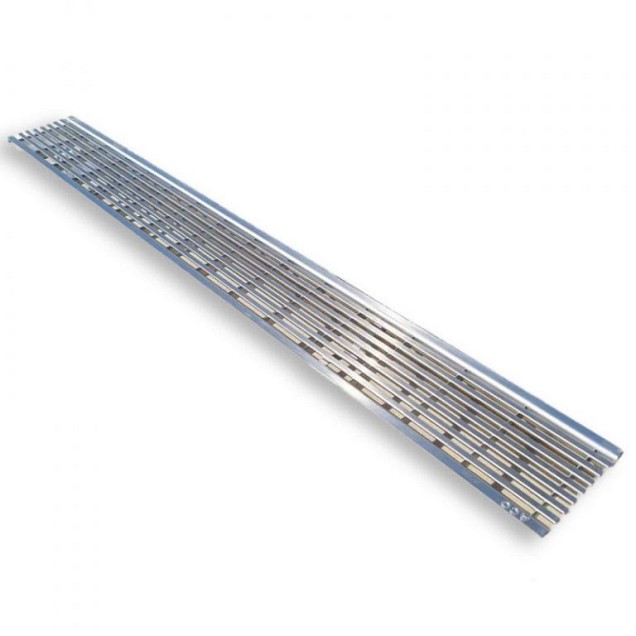 ACO Euroline roostergoot 100x9,7 RVS Langstaaf