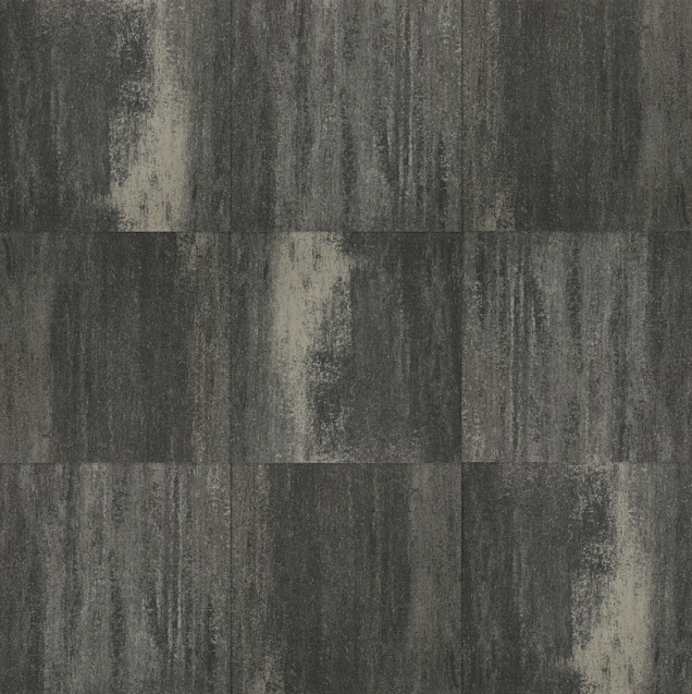 Terrastegel+ 60x60x4 grijs/zwart