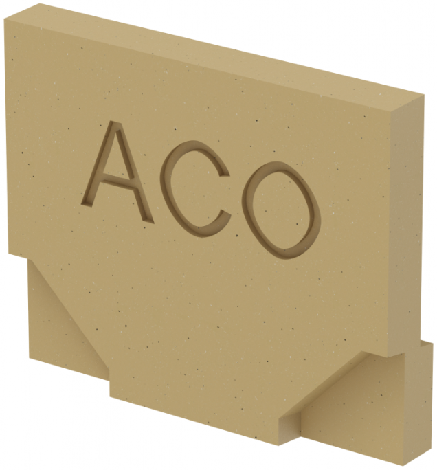 ACO Euroline eindplaat H = 97mm