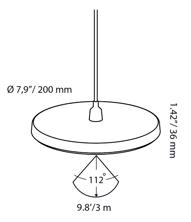 DISC PENDANT 100-230V (zonder BASE)