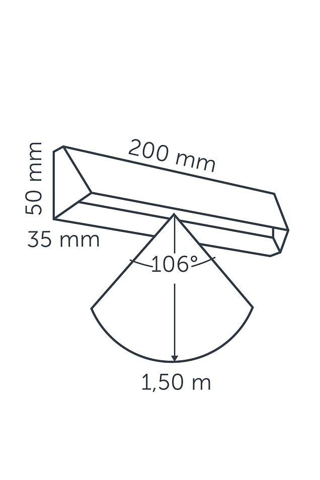 Wedge Slim Dark Grey, 12V//1VA