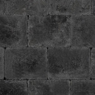 Trommelsteen 20x30x5 grijs/zwart