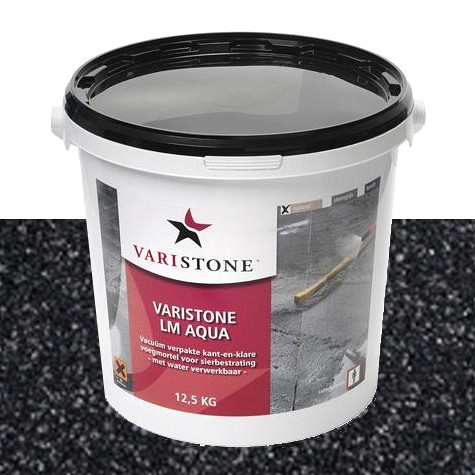 Varistone lm aqua voegen vanaf 3 mm kant & klaar basalt 12,5 kg emmer