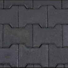 H-profiel halve stenen rood 8cm