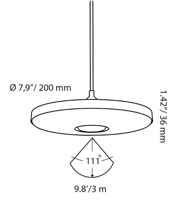 DISC PENDANT 100-230V DUO