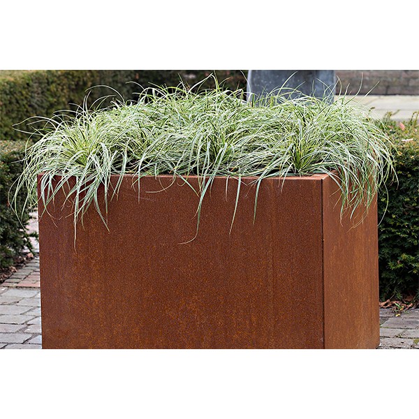 Bloembak Cortenstaal 90x90x60cm.