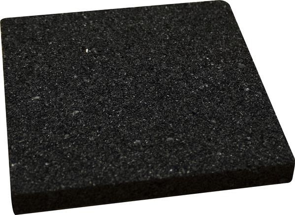 Rubber tegel 10x10x1 cm t.b.v. terrasmontagesysteem, 10 stuks